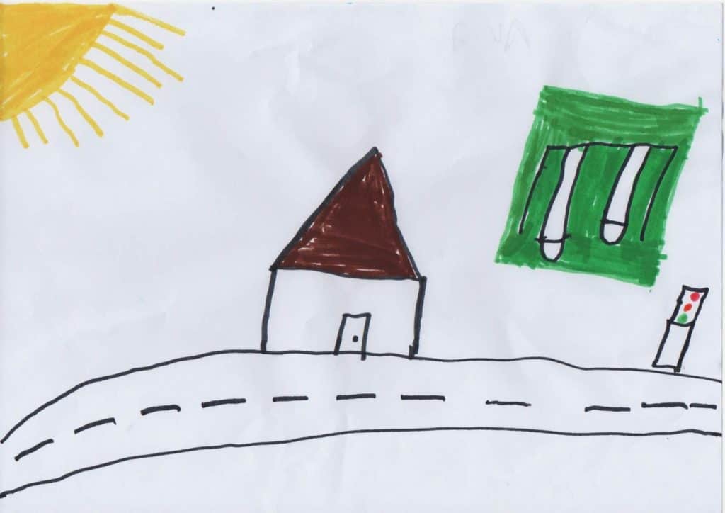 Drawing of Ali’s house in Iran.